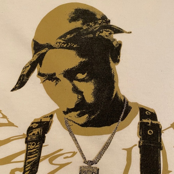 Vintage 90’s 2 PAC Thug Life Glitter T Shirt - Picture 10 of 12